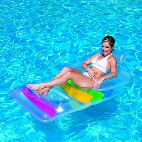 BESTWAY pripučiamas čiužinys su atlošu Kool Lounge, 1.65m x 89cm, 43011