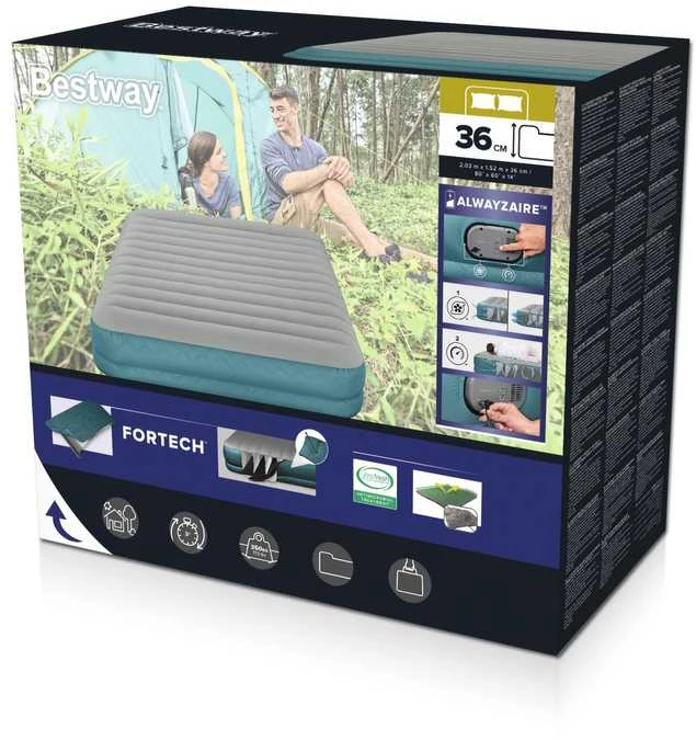 Pripučiamas čiužinys su pompa Bestway, 203 x 152 cm
