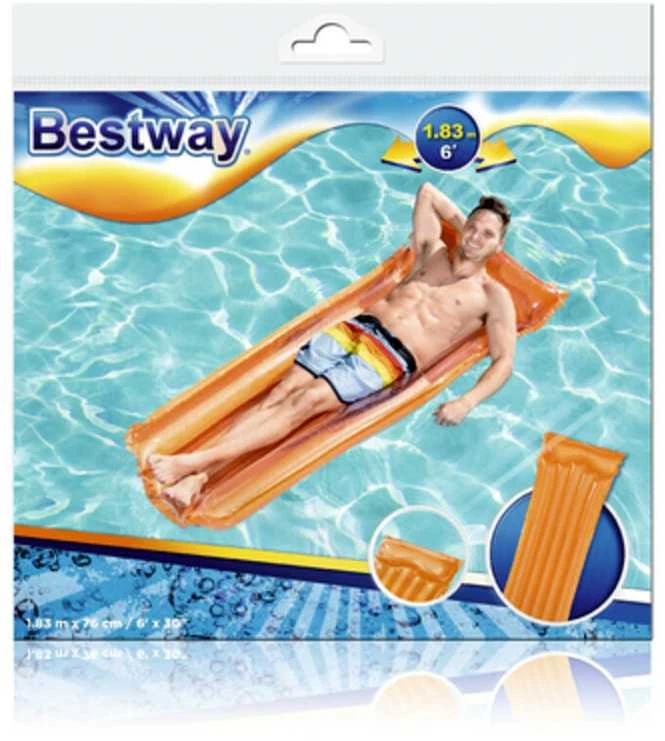 Pripučiamas plaukimo čiužinys Bestway, 183 x 76 cm, oranžinis