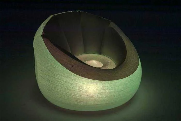 Pripučiamas šviečiantis fotelis Bestway, 102 x 97 x 71 cm