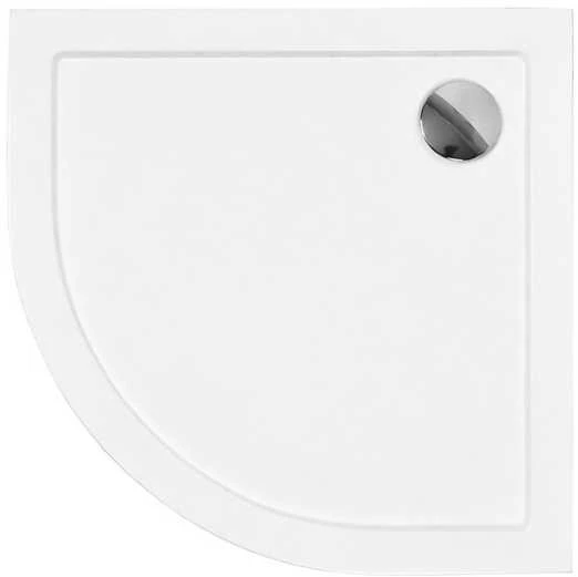Pusapvalis dušo padėklas Besco Aron SlimLine, 80 x 80 x 5,5 cm