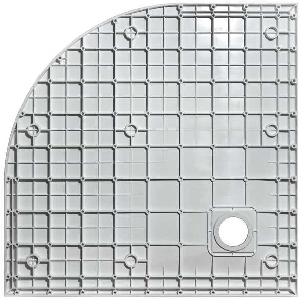 Pusapvalis dušo padėklas Besco Vexo Marble, 90 x 90 cm