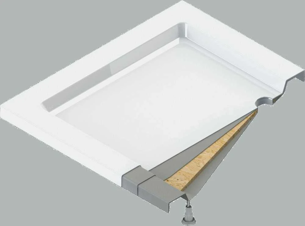 Pusapvalis dušo padėklas Deante Jasmin, 90 cm