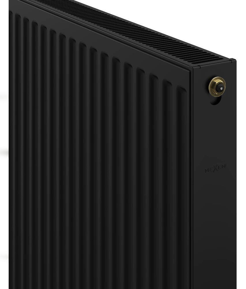 Radiatorius Mexen CC21, 400 x 1500 mm, 1390 W, pajungimas iš apačios per vidurį, juodas