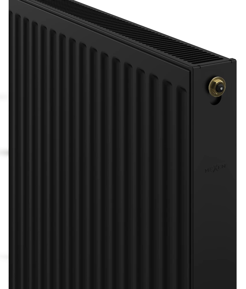 Radiatorius Mexen CC21, 400 x 3000 mm, 2779 W, pajungimas iš apačios per vidurį, juodas