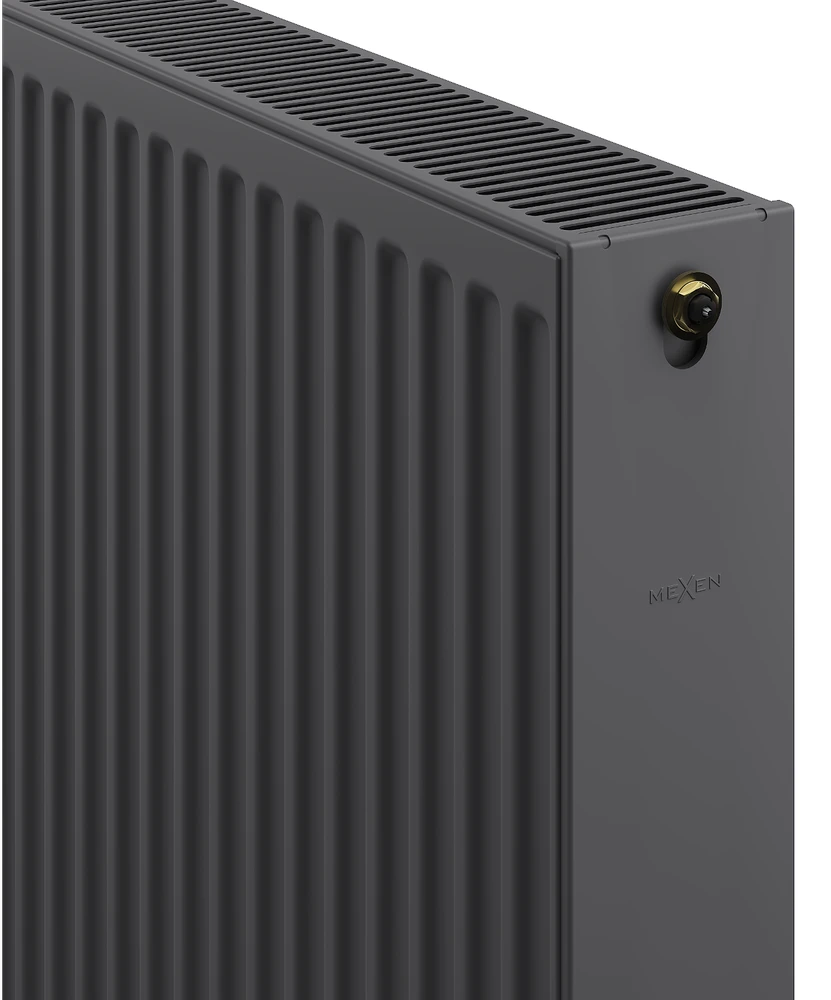 Radiatorius Mexen CC22, 600 x 600 mm, 992 W, pajungimas iš apačios per vidurį, antracitas