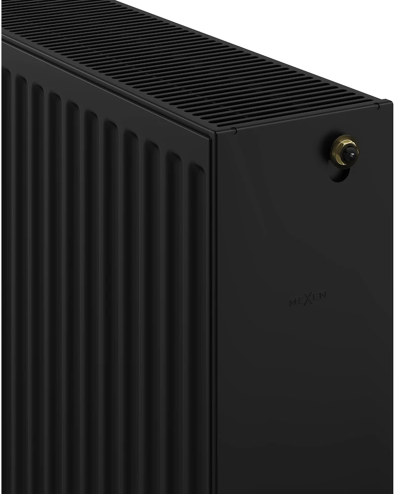 Radiatorius Mexen CC33, 300 x 2600 mm, 3469 W, pajungimas iš apačios per vidurį, juodas