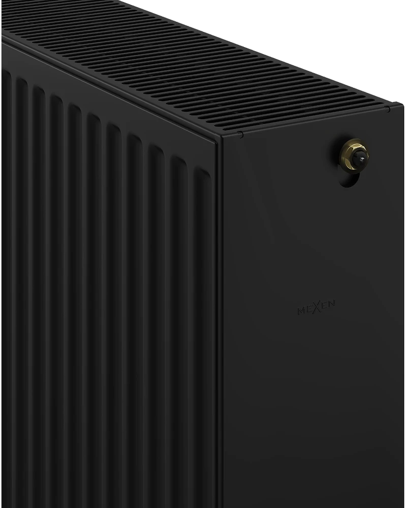 Radiatorius Mexen CC33, 400 x 2000 mm, 3378 W, pajungimas iš apačios per vidurį, juodas