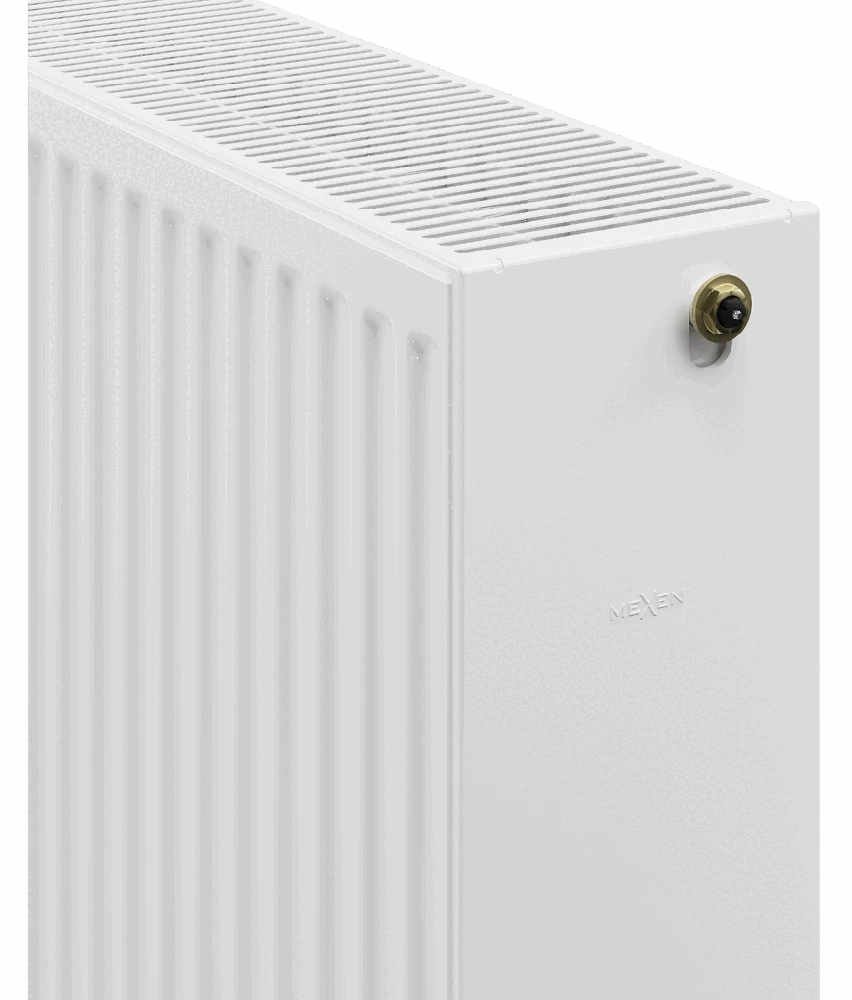 Radiatorius Mexen CC33, 500 x 1200 mm, 2425 W, pajungimas iš apačios per vidurį, baltas