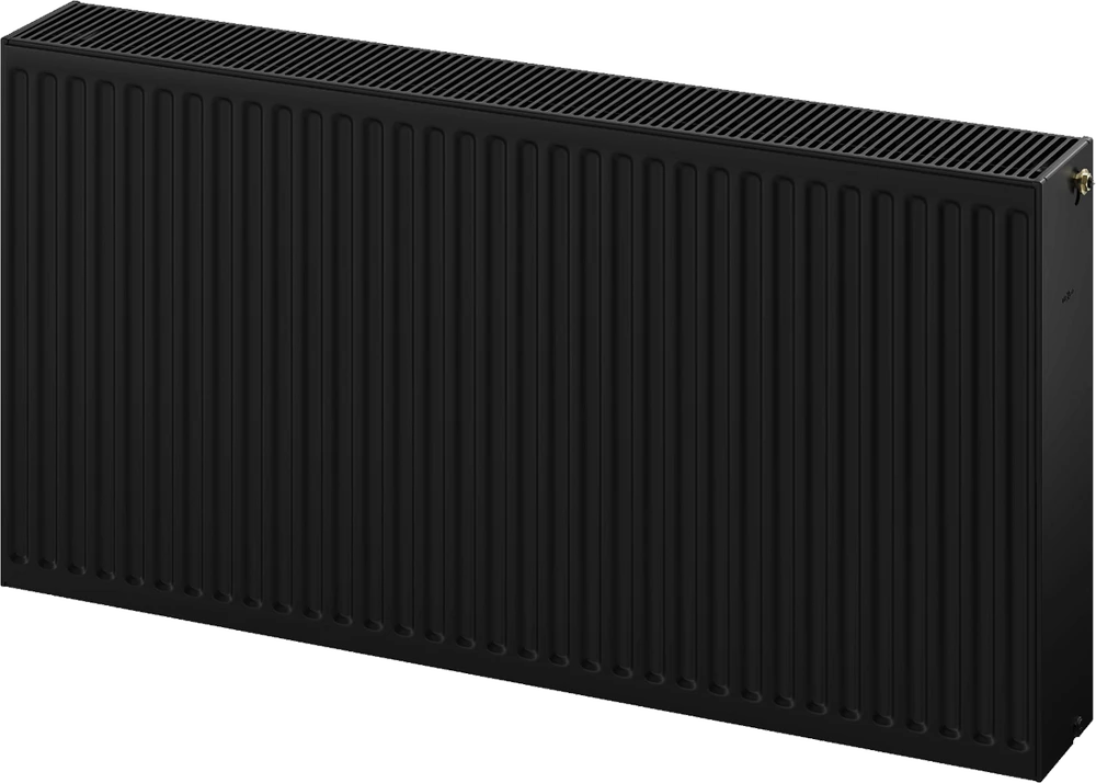 Radiatorius Mexen CC33, 600 x 2000 mm, 4669 W, pajungimas iš apačios per vidurį, juodas