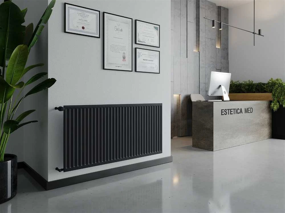 Radiatorius Mexen CH10 Hygiene, 400 x 600 mm, 259 W, pajungimas iš šono, antracitas