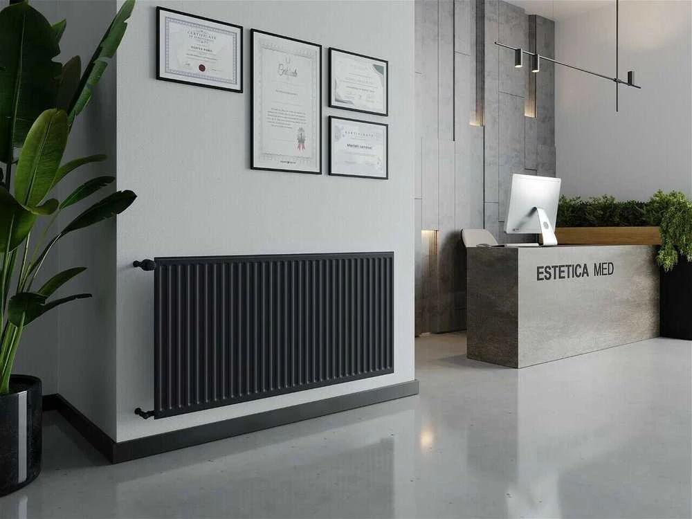 Radiatorius Mexen CH10 Hygiene, 900 x 1800 mm, 1608 W, pajungimas iš šono, antracitas