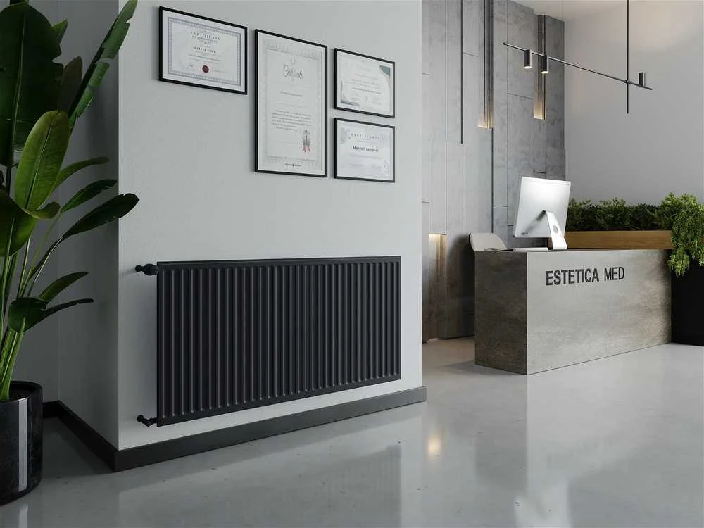 Radiatorius Mexen CH10 Hygiene, 900 x 3000 mm, 2680 W, pajungimas iš šono, antracitas