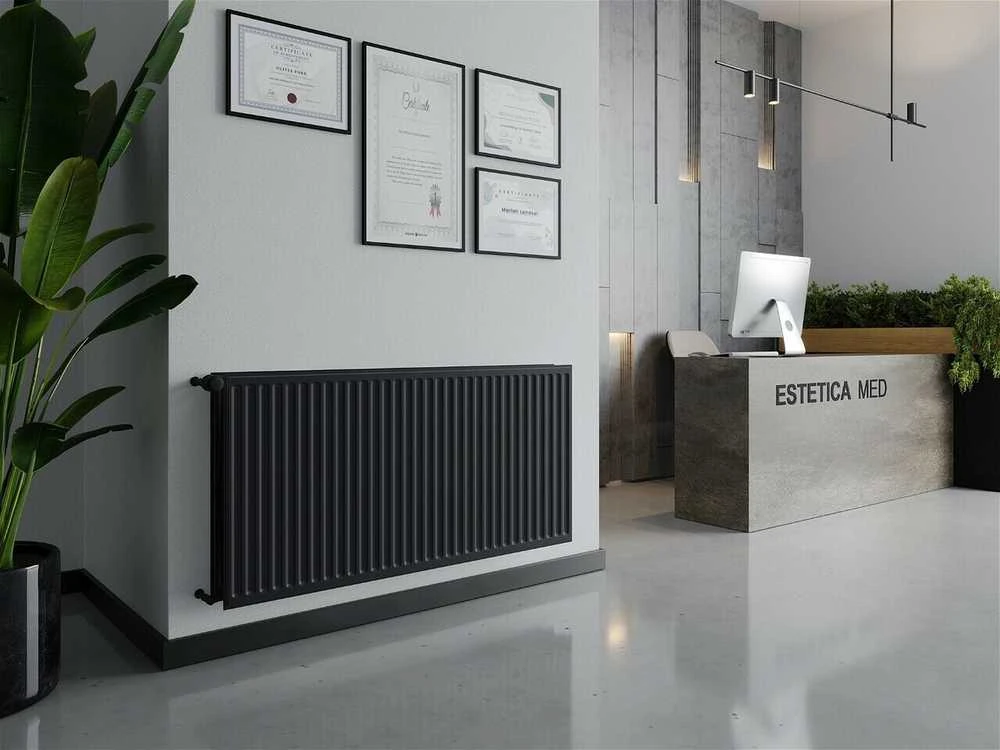 Radiatorius Mexen CH20 Hygiene, 300 x 2600 mm, 1655 W, pajungimas iš šono, antracitas