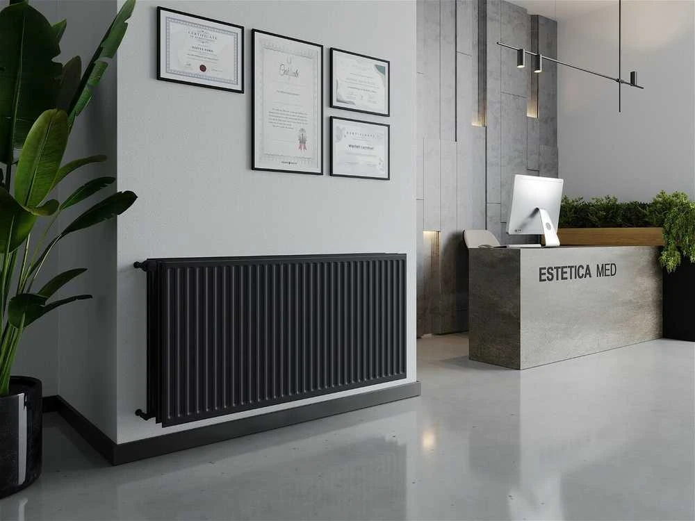 Radiatorius Mexen CH30 Hygiene, 500 x 1400 mm, 1815 W, pajungimas iš šono, antracitas