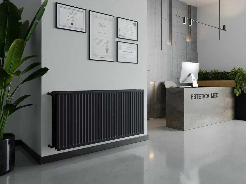 Radiatorius Mexen CH30 Hygiene, 900 x 500 mm, 1032 W, pajungimas iš šono, antracitas