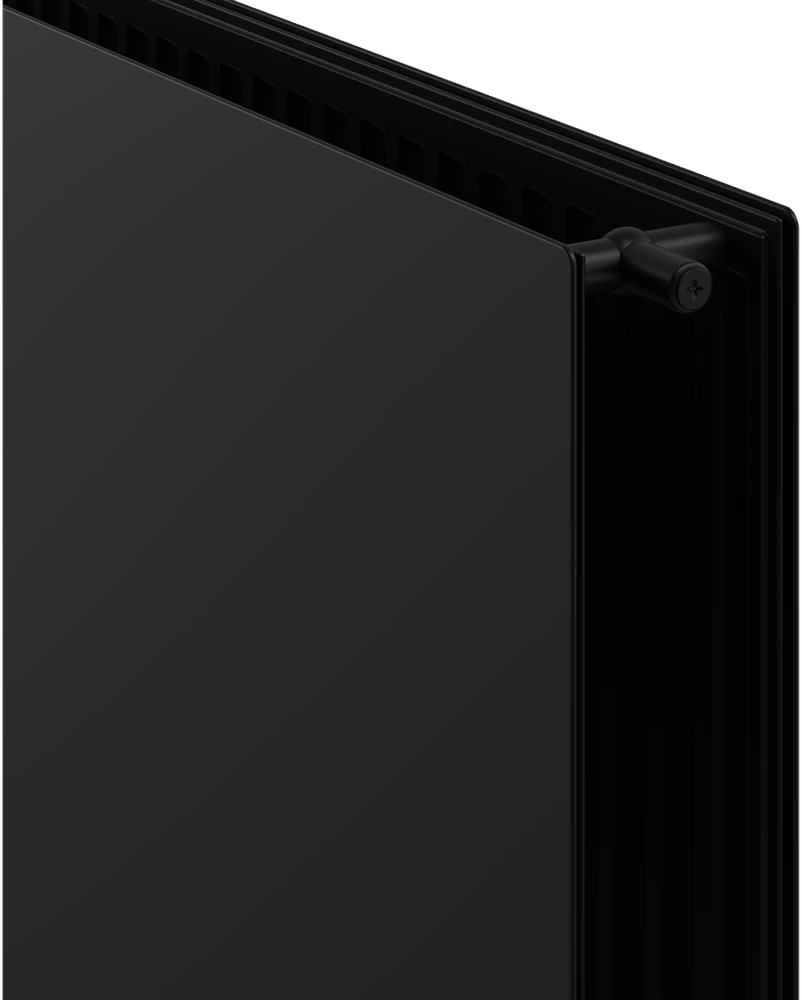 Radiatorius Mexen CHF20 Hygiene Flat, 400 x 1500 mm, 1079 W, pajungimas iš šono, juodas
