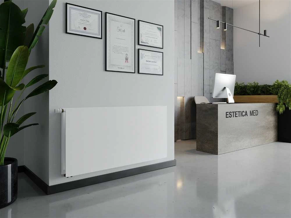 Radiatorius Mexen CVHF20 Hygiene Flat, 400 x 1200 mm, 863 W, apatinio pajungimo, baltas