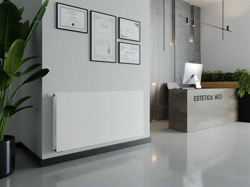 Radiatorius Mexen CVHF20 Hygiene Flat, 600 x 900 mm, 903 W, apatinio pajungimo, baltas