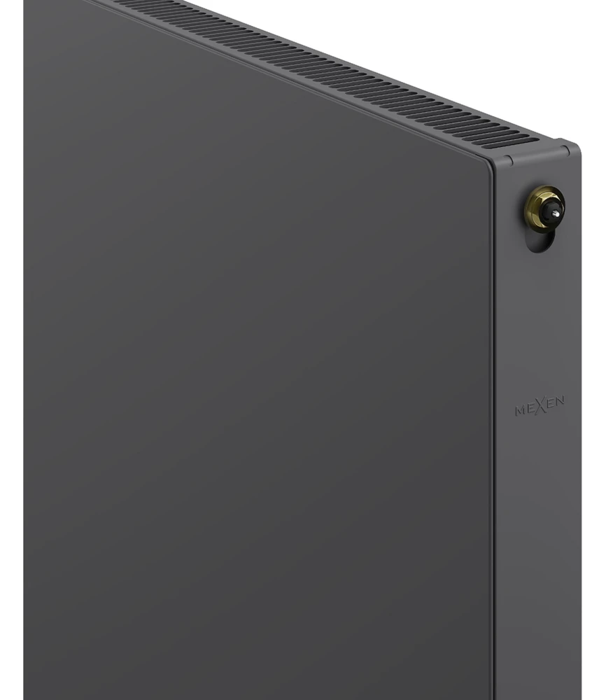 Radiatorius Mexen Flat CCF11, 600 x 1500 mm, 1175 W, pajungimas iš apačios per vidurį, antracitas