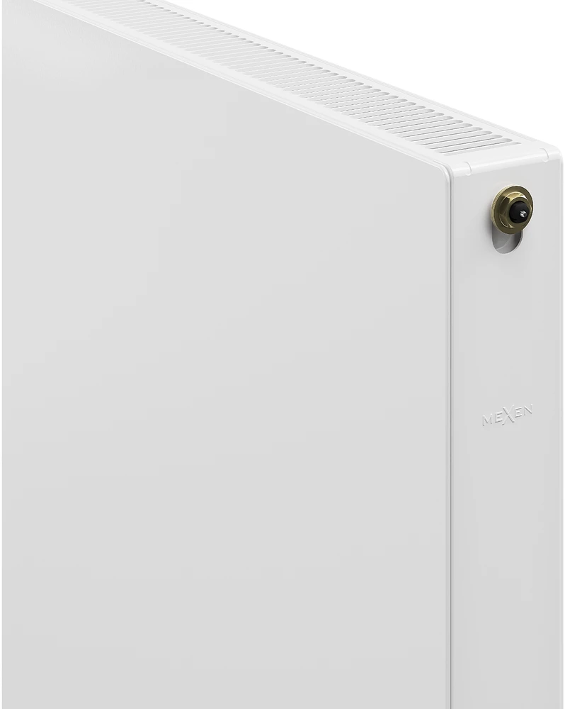 Radiatorius Mexen Flat CCF21, 500 x 1200 mm, 1210 W, pajungimas iš apačios per vidurį, baltas