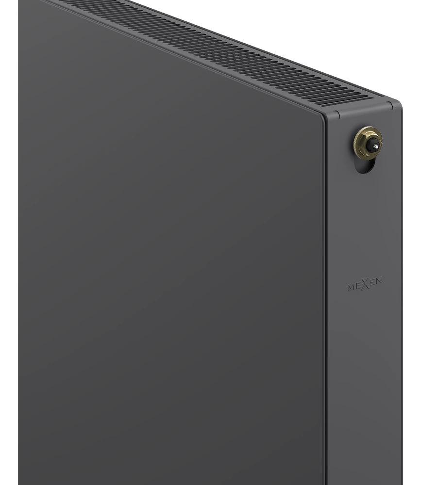 Radiatorius Mexen Flat CCF21, 600 x 1000 mm, 1210 W, pajungimas iš apačios per vidurį, antracitas