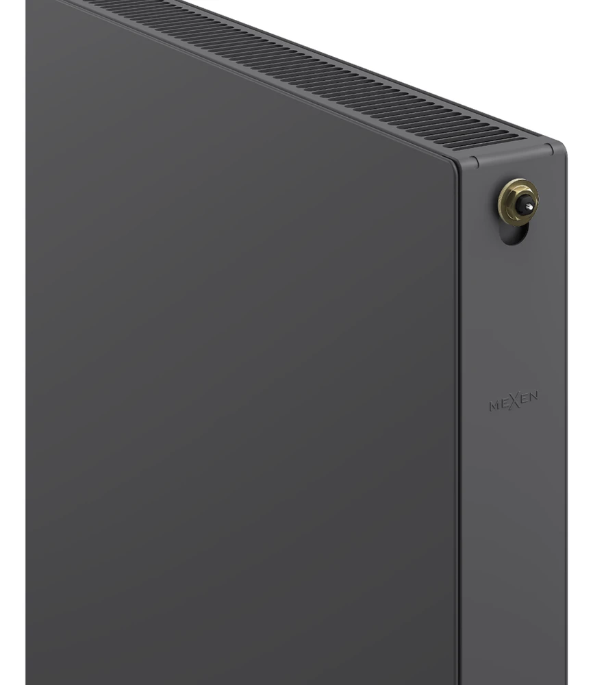 Radiatorius Mexen Flat CCF21, 600 x 2000 mm, 2419 W, pajungimas iš apačios per vidurį, antracitas