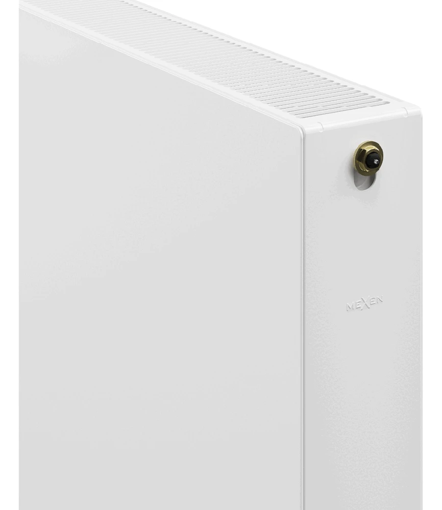 Radiatorius Mexen Flat CCF22, 300 x 400 mm, 360 W, pajungimas iš apačios per vidurį, baltas