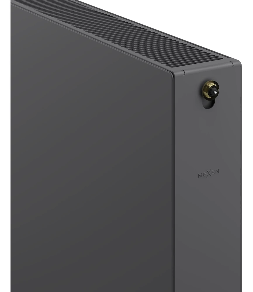 Radiatorius Mexen Flat CCF22, 600 x 1300 mm, 2057 W, pajungimas iš apačios per vidurį, antracitas