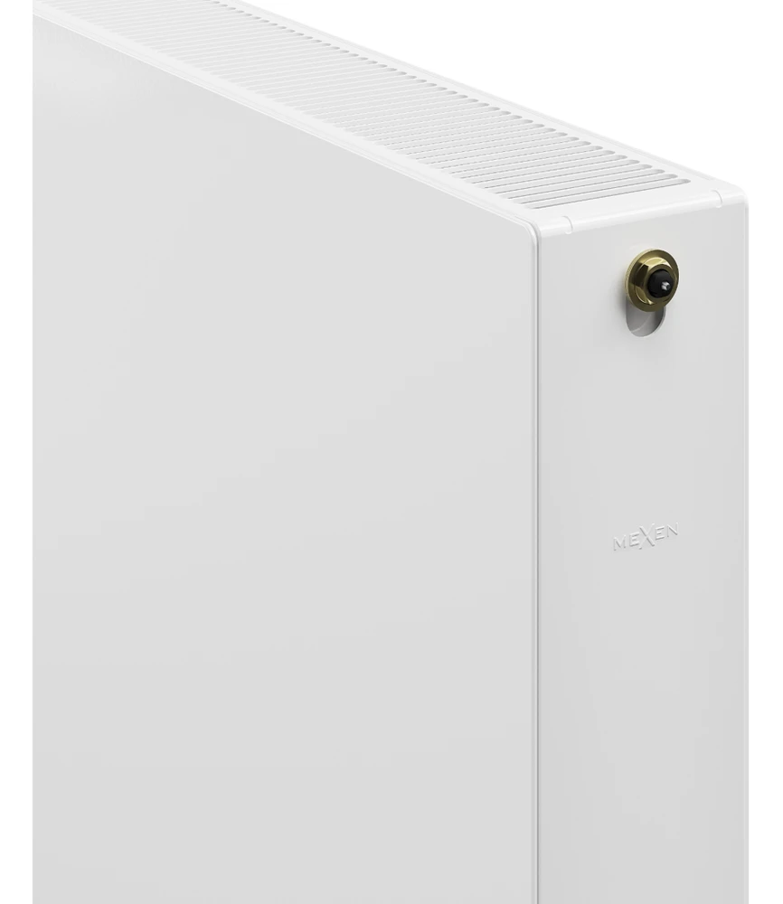 Radiatorius Mexen Flat CCF22, 600 x 700 mm, 1108 W, pajungimas iš apačios per vidurį, baltas