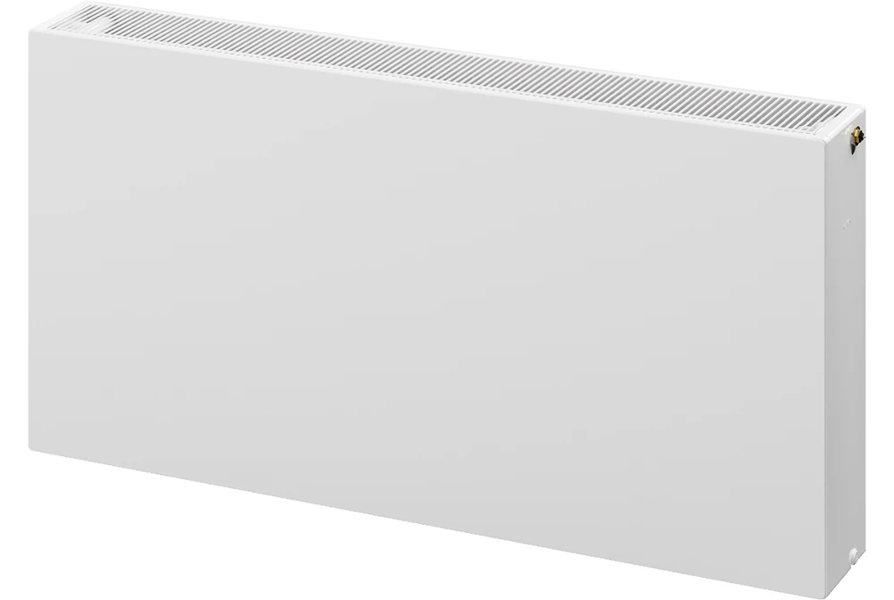 Radiatorius Mexen Flat CCF33, 400 x 1800 mm, 2847 W, pajungimas iš apačios per vidurį, baltas