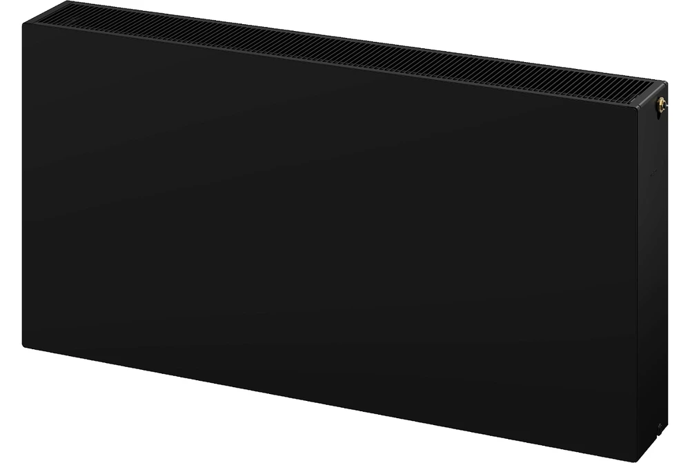 Radiatorius Mexen Flat CCF33, 600 x 1100 mm, 2421 W, pajungimas iš apačios per vidurį, juodas