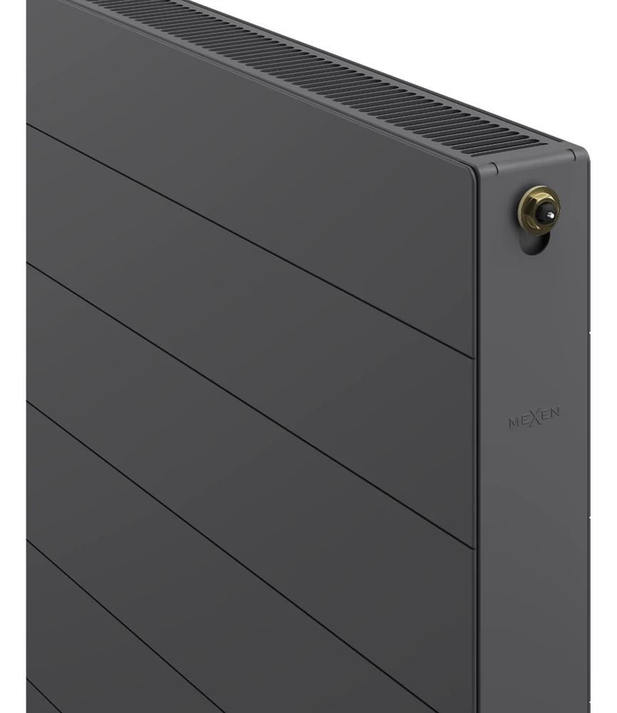 Radiatorius Mexen Line CCL21, 900 x 500 mm, 795 W, pajungimas iš apačios per vidurį, antracitas