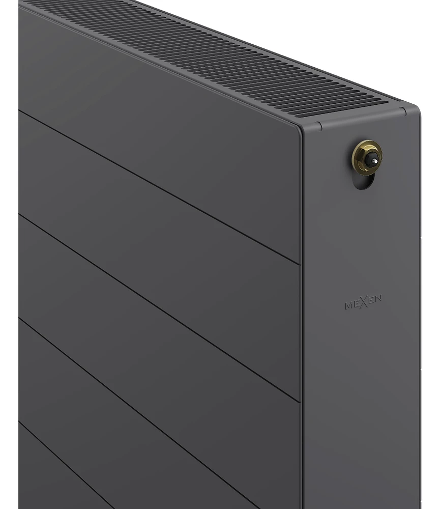 Radiatorius Mexen Line CCL22, 300 x 1800 mm, 1621 W, pajungimas iš apačios per vidurį, antracitas