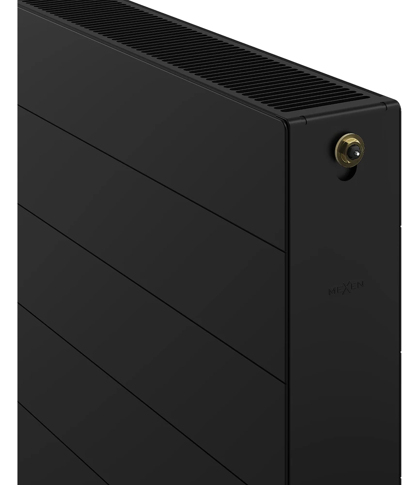 Radiatorius Mexen Line CCL22, 300 x 2000 mm, 1801 W, pajungimas iš apačios per vidurį, juodas