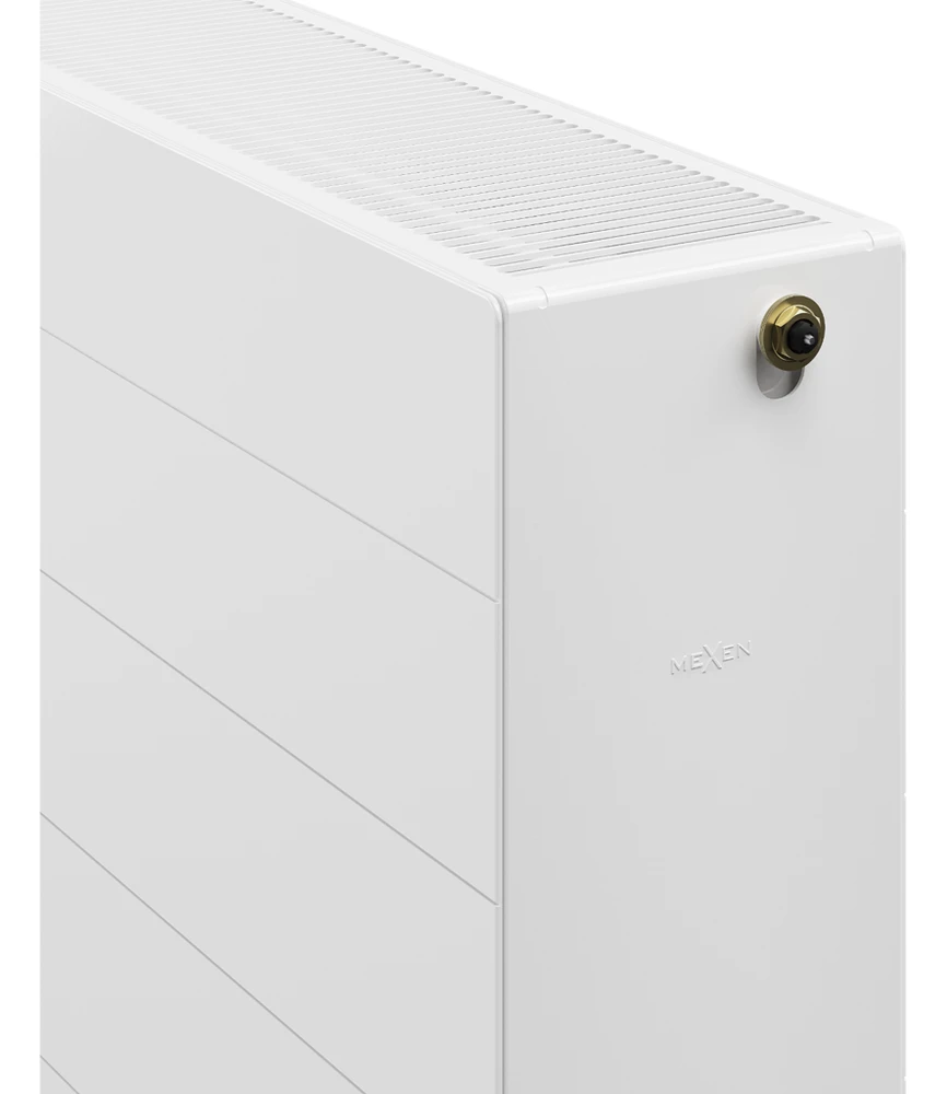 Radiatorius Mexen Line CCL33, 500 x 400 mm, 760 W, pajungimas iš apačios per vidurį, baltas