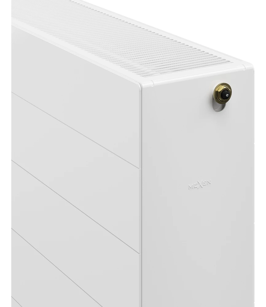 Radiatorius Mexen Line CCL33, 900 x 1500 mm, 4501 W, pajungimas iš apačios per vidurį, baltas