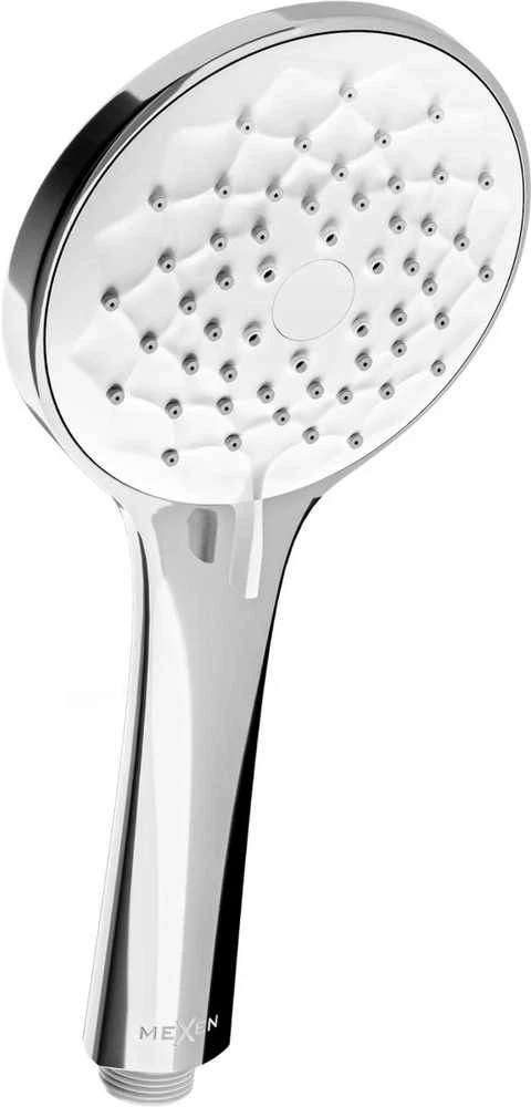 Rankinė dušo galvutė Mexen R-74, 3 funkcijos, Chrome/Baltas