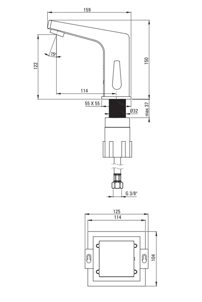 Sensor Mixing Deante jutiklis BCH_029V, chromas (230/6V)