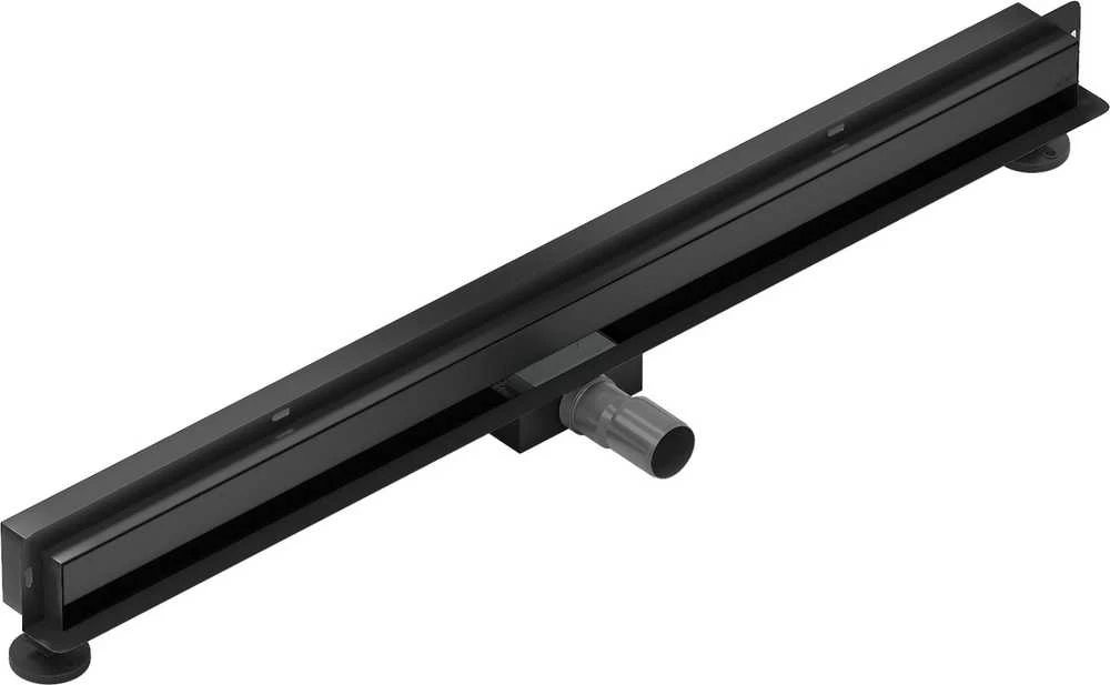 Sieninis dušo latakas Mexen Flat Wall 2in1, Juodas, 110 cm