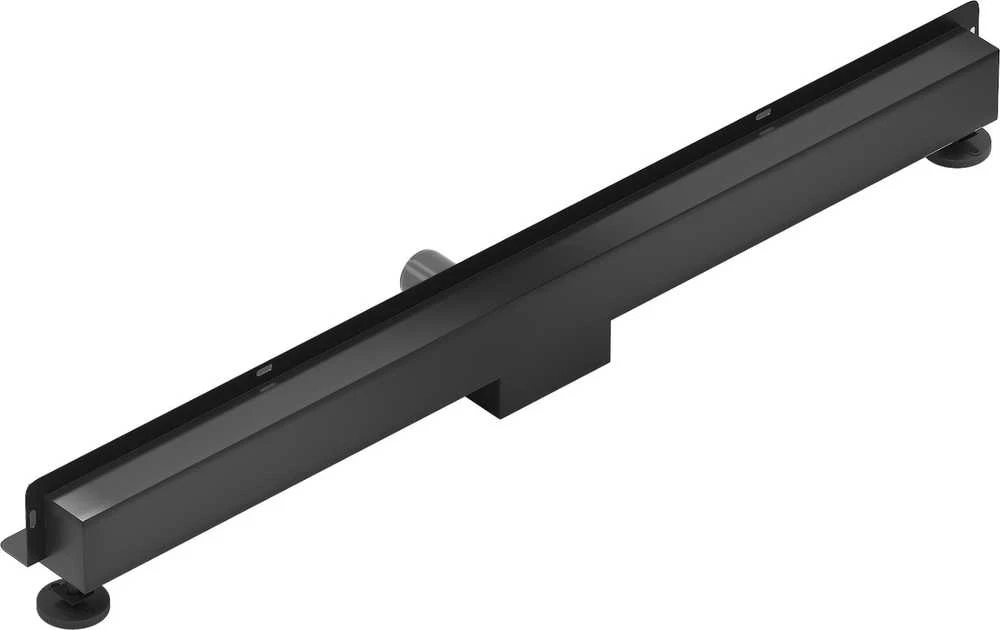 Sieninis dušo latakas Mexen Flat Wall 2in1, Juodas, 110 cm