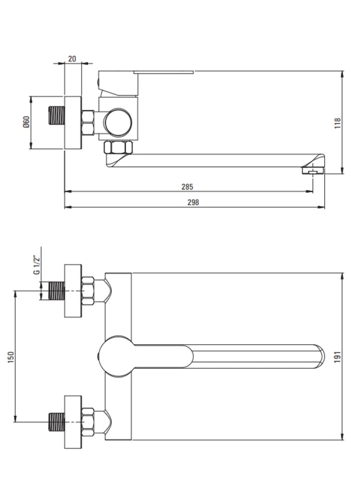 Sieninis virtuvinis maišytuvas Deante Lupo BLU_F80M, Steel