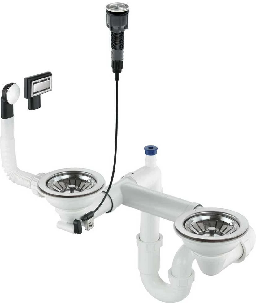 Sifonas granitinėms plautuvėms Deante Space-Saver ZXY_9983, Steel
