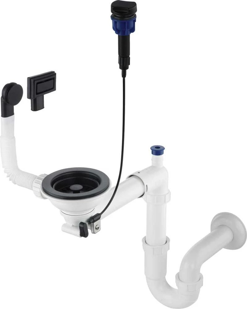 Sifonas granitinėms plautuvėms Deante Space-Saver ZXY_N972, Nero