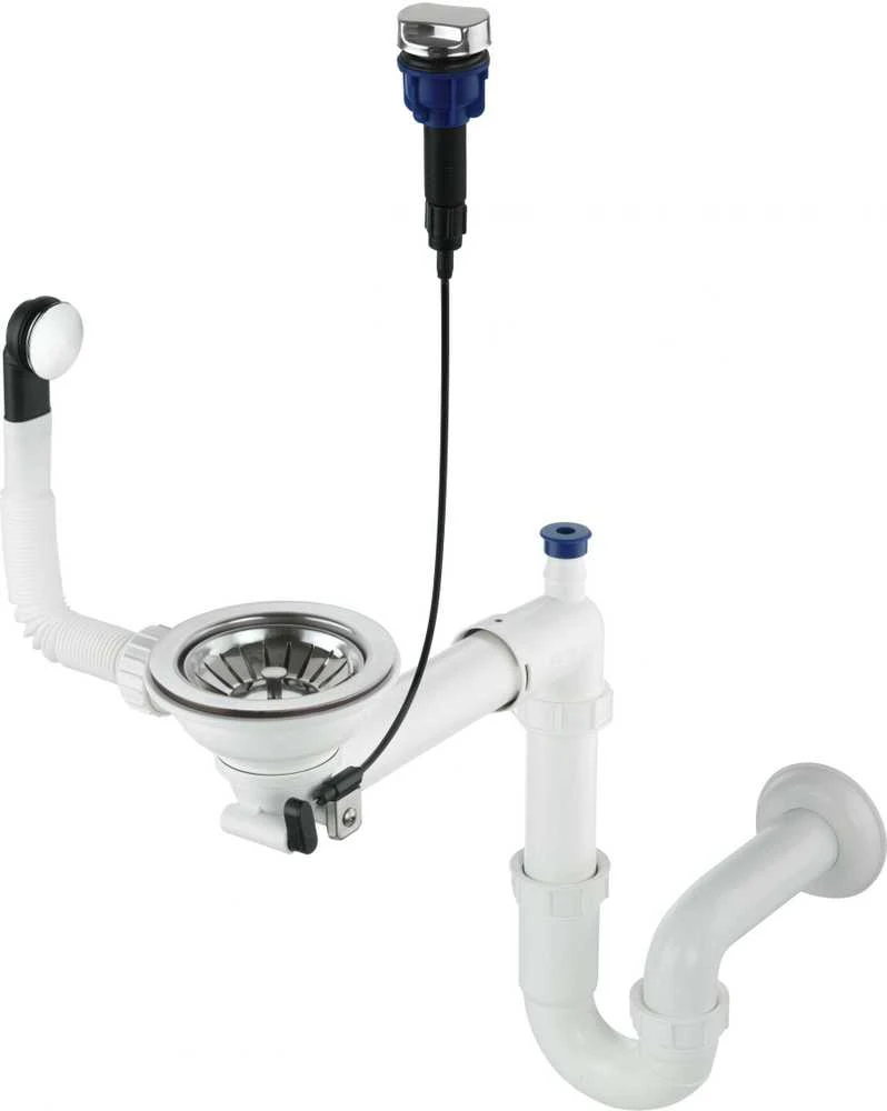 Sifonas granitinėms plautuvėms Deante Space-Saver ZXY_9972, Steel
