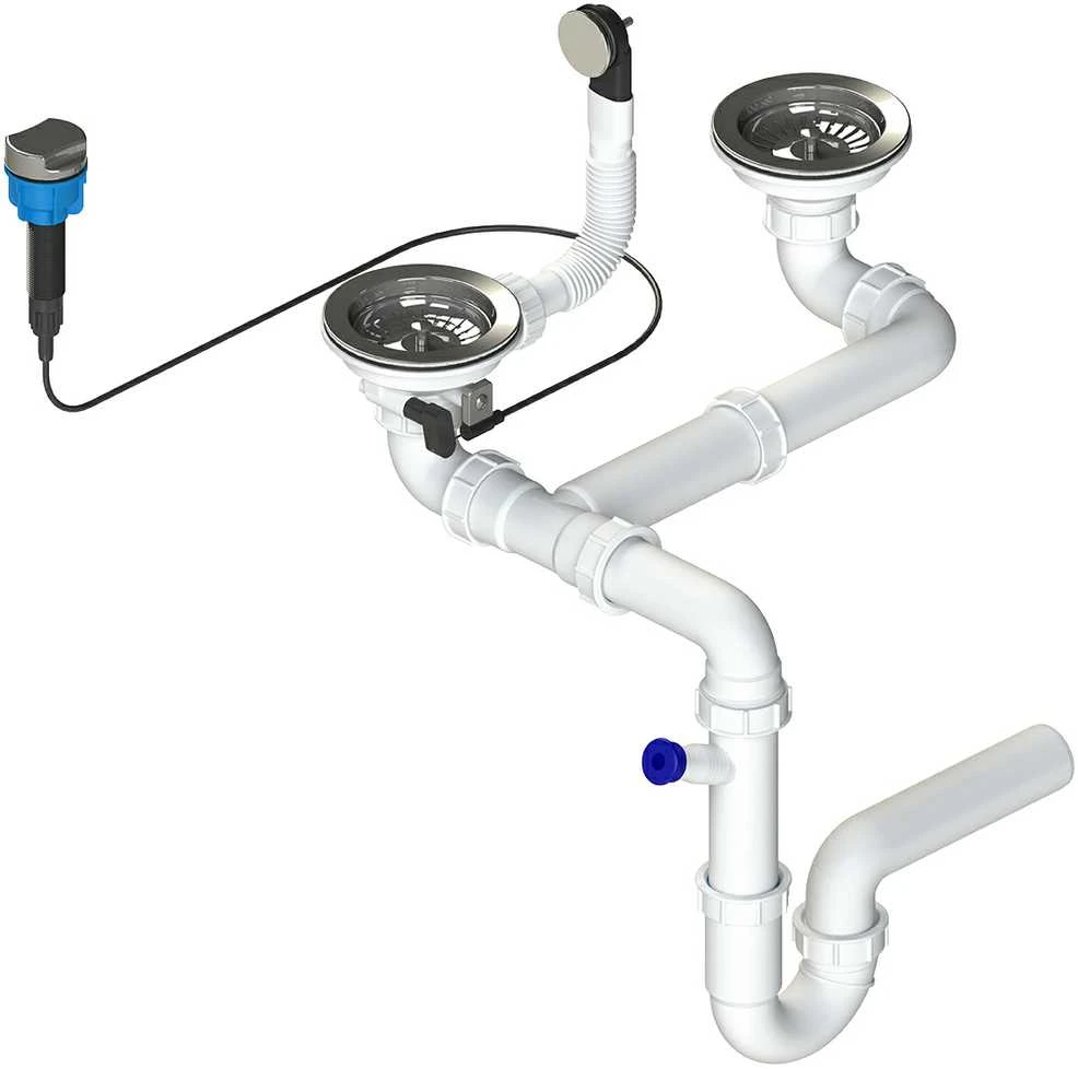 Sifonas plautuvėms Laveo OKS_124A, Steel