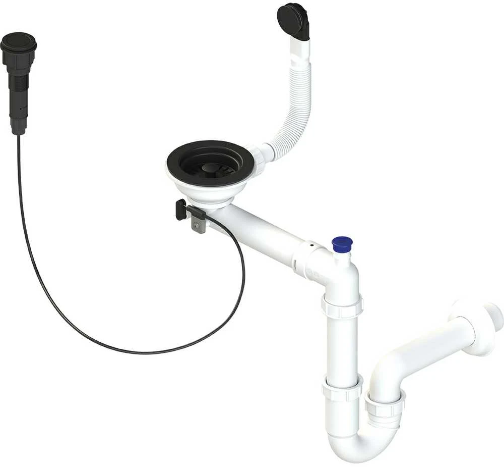 Sifonas plautuvėms Laveo OKS_763T, Juodas