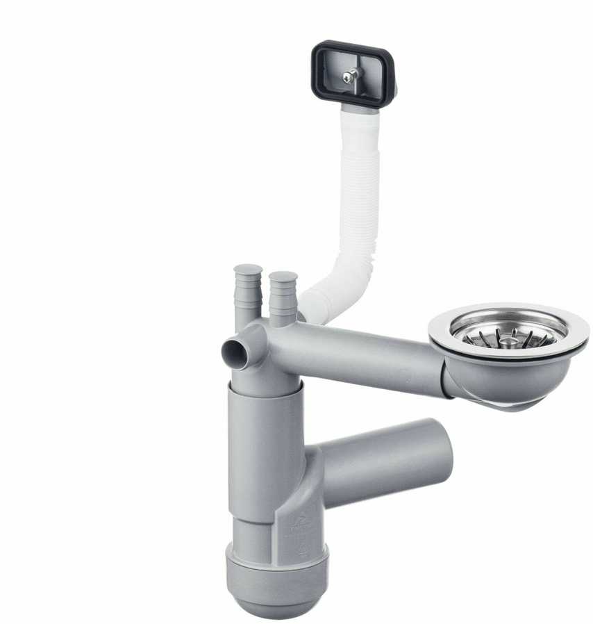 Sifonas plieninėms plautuvėms Deante Space-Saver Lux ZXY_9916, Steel