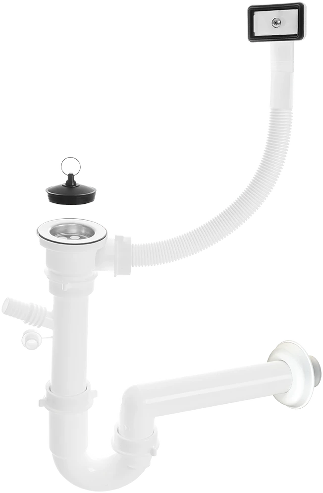 Sifonas plieninėms plautuvėms Kuchinox OKS_B13T, Inox
