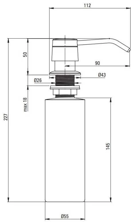 Skysto ploviklio dozatorius Deante ZZZ_002D, Chrome